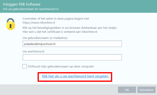 Flits 4 wachtwoord vergeten